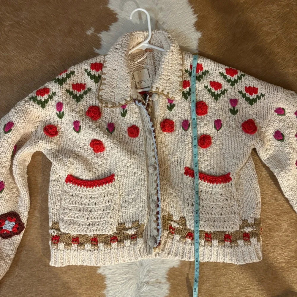 NWT Free People Rosebud Cardi Sz XS - Picture 6 of 10